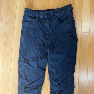 American eagle gray super high rise jeggings